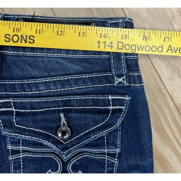 Rock Revival Womens Jeans Size 29 Studded Noelle Low Rise Skinny Distressed - Picture 6 of 7
